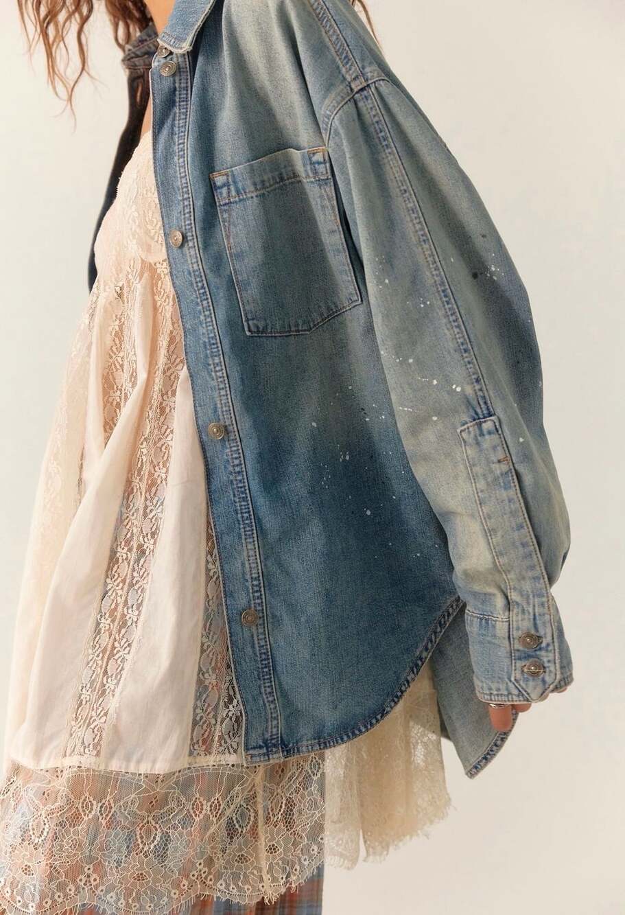 We The Free Rally Cocoon Button Down Top Size Xsmall NWT